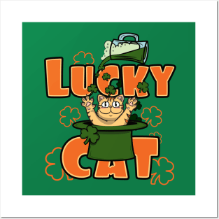 Lucky cat beer Posters and Art